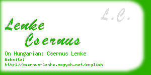 lenke csernus business card